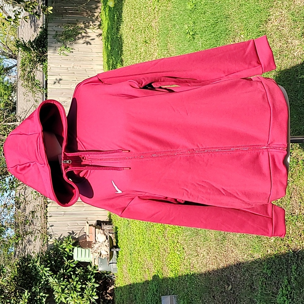 Nike Fullzip Hoodie Size Large Burgundy